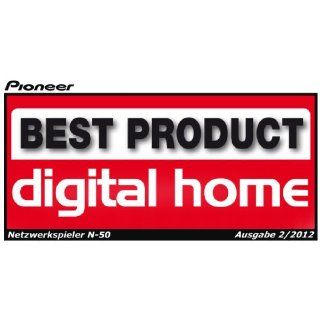 Pioneer N 50 K Netzwerk Multimediaplayer (Airplay, DLNA, WLAN, 2x USB) Aluminium/schwarz Heimkino, TV & Video