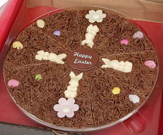 easter chocolate pizza by the gourmet chocolate pizza co.
