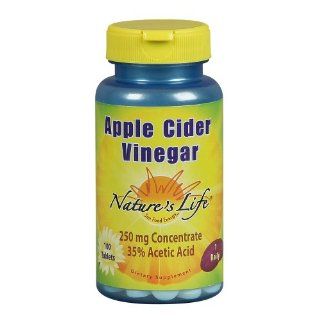 Nature's Life Apple Cider Vinegar Tablets, 250 Mg, 100 Count (Pack of 2) Health & Personal Care