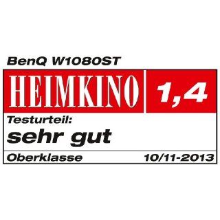BenQ W1080ST Kurzdistanz DLP Projektor (3D, Kontrast 100001, Full HD, 1920 x 1080 Pixel, 2000 ANSI Lumen, HDMI) wei Heimkino, TV & Video