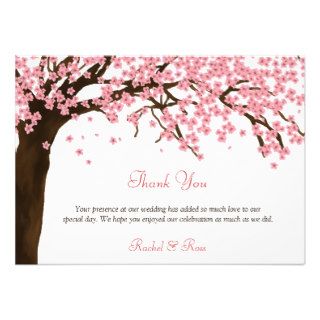 Cherry Blossom / Sakura Watercolor Thank You Custom Invite