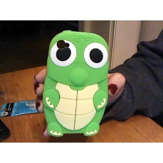 Turtle Dinosaur Silicone 3D Case Cover for iPhone 4/4S   Green Cell Phones & Accessories