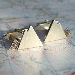 personalised silver mountain cufflinks by alison moore silver designs