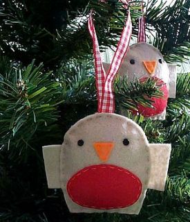 christmas robin ornament craft kit by paper and string