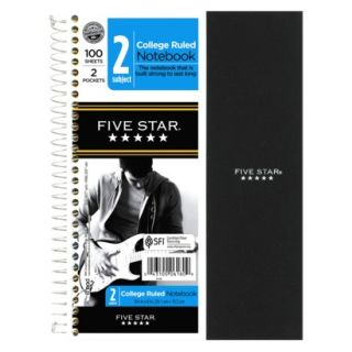 Five Star 2 Subject College Ruled Notebook