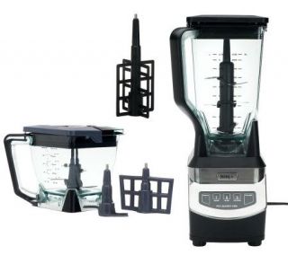 Ninja 1100 Watt Kitchen System 72 oz Blender w/ 40 oz Bowl & Attachments —