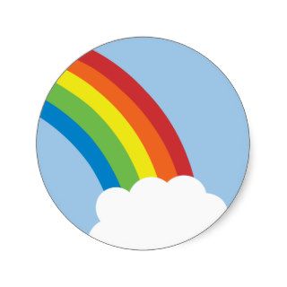 80's Retro Rainbow Stickers