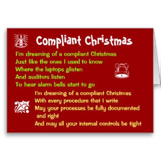 Compliant Christmas White Christmas Lyrics Parody Card
