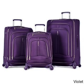 Olympia 'Marion' 3 piece Expandable Spinner Luggage Set with Patented Hidden Luggage Cover Olympia Three piece Sets