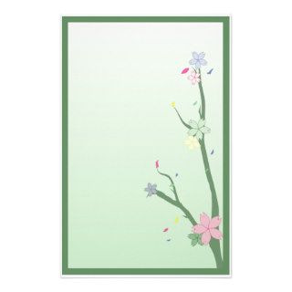 Green Sakura Stationery Design