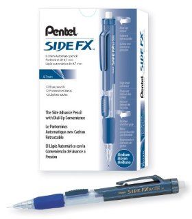 Pentel Side FX Mechanical Pencil, 0.7mm, Blue Barrel, Box of 12 (PD257C) 