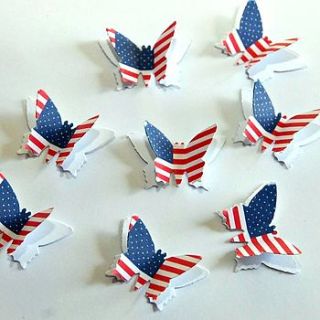 stars and stripes 3d butterfly table confetti by love those prints