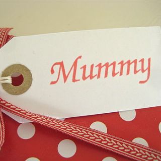 'mummy' gift tag by chapel cards