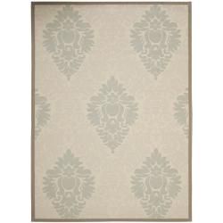 Beige/ Dark beige Indoor/ Outdoor Powerloomed Area Rug (4 X 57)