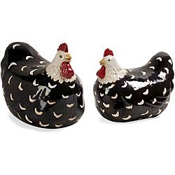 Set Of 2 Ceramic Nesting Chickens