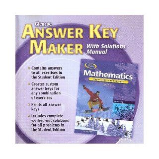 Glencoe Mathematics   Mathematics Applications and Concepts   Course 2   Answer Key Maker with Solutions Manual Various Books