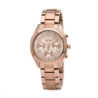 Caravelle New York Ladies' Rosetone Stainless Steel Chronograph Bracelet Watch
