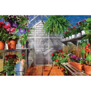 Palram Grow & Store Greenhouse & Storage Shed — 6ft. x 12ft., Silver, Model# HG5112  Green Houses