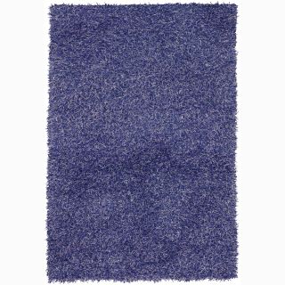 Handwoven Purple/blue Mandara Shag Rug (5 X 76)