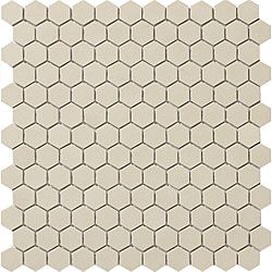 Somertile 11.75x12 in New York 1 in Hex Antique White Unglazed Porcelain Mosaic Tile (pack Of 10)
