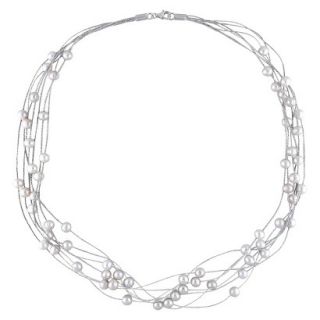 Womens Multi Strand Pearl Necklace