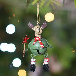tin jingle bell decoration by pippins gift company