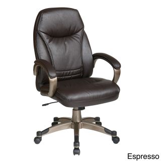 Office Star Products Work Smart High Back Contour Seat And Back Faux Leather Chair