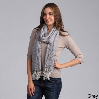 Saro Womens Woven Scarf With Fringes