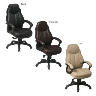 Office Star High back Faux leather Executive Chair With Lumbar Support