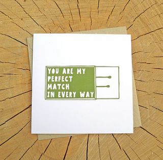 perfect match greeting card by lydia's paper shop