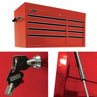 Homak Pro Series 41in. 8-Drawer Top Tool Chest — 41in.W x 17 3/4in.D x 21 1/2in., Red, Model# RD02008410  Tool Chests