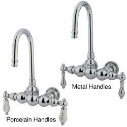 Wall mount Chrome Clawfoot Tub Faucet