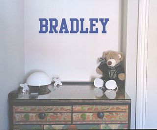 academy personalised name wall sticker by nutmeg