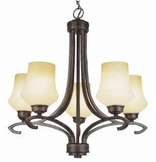 Trans Globe Lighting 6185 ABZ Five Light Up Lighting Chandelier from the New Century Collection, Antique Bronze    