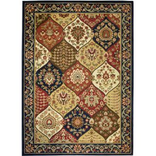 Victorian Panel Navy Area Rug (7 10 X 9 10)