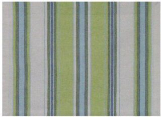 100% Cotton Green White & Blue Striped 12"x18" Placemat, Set of 6   Cape Verde   Place Mats