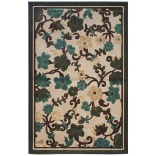 Floral pattern Terrace Ivory Indoor/outdoor Rug (5 X 8)