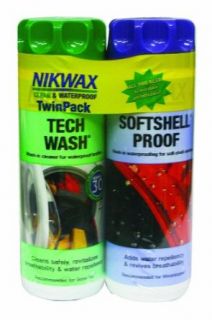 Nikwax Tech Wash & Softshell Proof Duo Pack, 10 fl. oz  Hunting Cleaning And Maintenance Products  Clothing