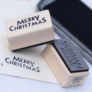 rubber stamp   'merry christmas' by this is pretty