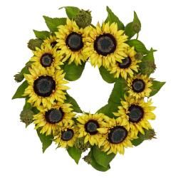 Round 22 inch Sunflower Wreath