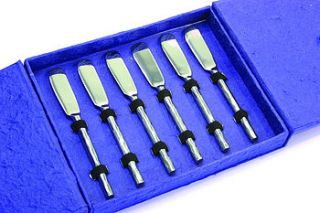 butter knives   small box of six by indigo flair