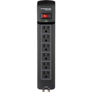Monster Cable MP EXP 600 AV 6 Outlet Surge Protector with AV Protection Electronics