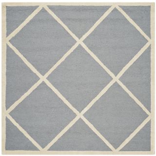 Safavieh Handmade Cambridge Moroccan Silver Large square pattern Wool Rug (6 Square)