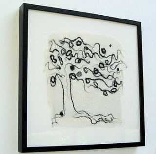 hand felted mono tree  wall art by mel anderson design
