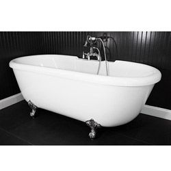 Spa Collection Sansiro Ss75a 75 inch Air Massage Double Ended Clawfoot Tub Package