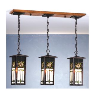 Pasadena Rose 3 Light Lantern Island Pendant