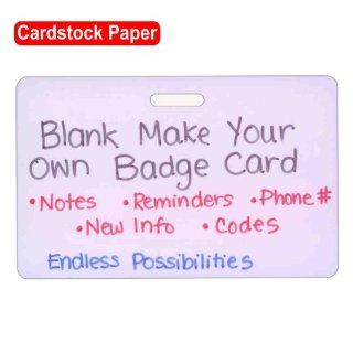 Blank Cardstock Horizontal Make Your Own Badge ID Card Pocket Reference Guide Health & Personal Care