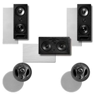 Polk Audio Surround System Pair of 265 rt, 1 255c rt In wall, Pair of 90 rt Electronics