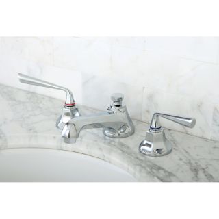 Chrome Widespread Bathroom Faucet With Lever Handles
