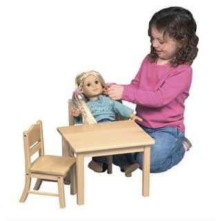 Guidecraft Doll Table and Chair Set in Natural